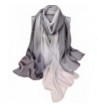 K-ELeven Silk Scarf Gradient Colors Scarves 100% silk Long Lightweight Sunscreen Shawls for Women - A-light Gray - CK17XXQWOA0