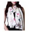 Anika Dali Women's Ivory Origami Flying Colorful Birds Scarf in Off White - CM11B9M7R47
