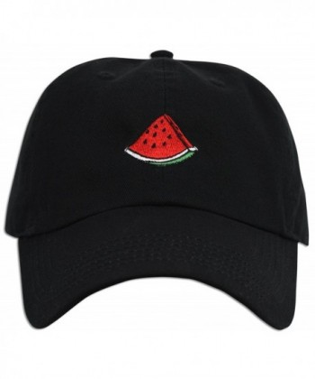 Watermelon Cap Hat Fruit Dad Fashion Baseball Adjustable Style Unconstructed new - Black - CZ183466WKU