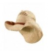 Raffia Hat with Band-Light Brown Band - CW11173800D