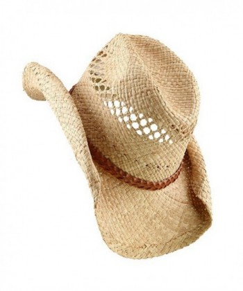 Raffia Hat Band Light Brown Band in Women's Cowboy Hats