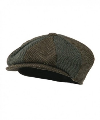 Men's Wool Blend 8 Panel Cap - Brown - CM11GZABPYZ