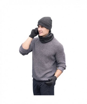 Neonr Winter Knitted Gloves Velvet in Men's Skullies & Beanies
