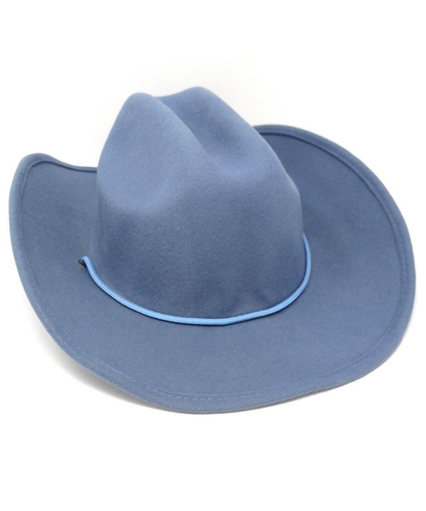 Fashion Helpers Women's Wool Cowboy Hat with Shapeable Brim - Royal Blue - C911NFQPC5B