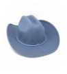 Fashion Helpers Women's Wool Cowboy Hat with Shapeable Brim - Royal Blue - C911NFQPC5B