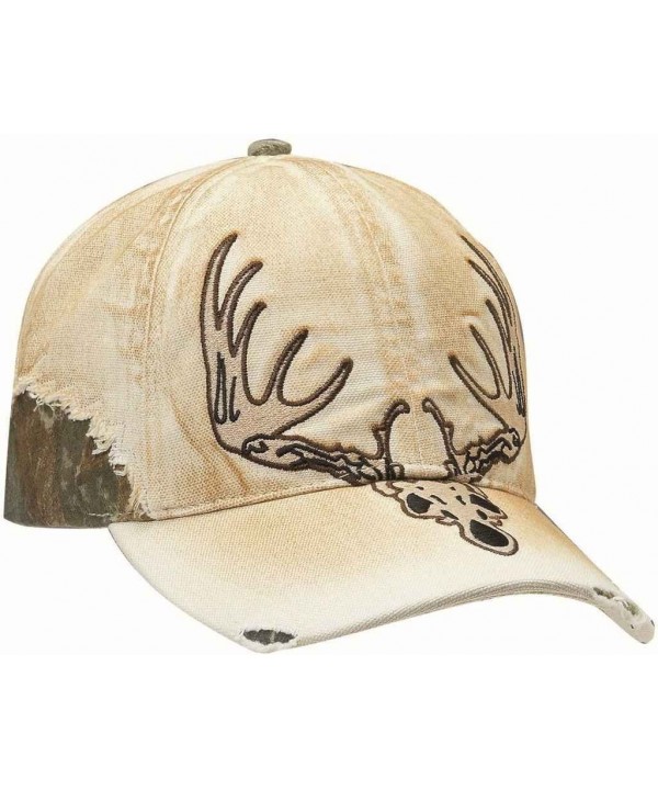 M & F Western Men's Ariat Deer Skull Ballcap Tan One Size - CX11I69PFMR