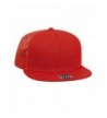 Otto Superior Cotton Twill Flat Visor Pro Style Mesh Back Snapback Caps - Red - CI17YE9OW0C