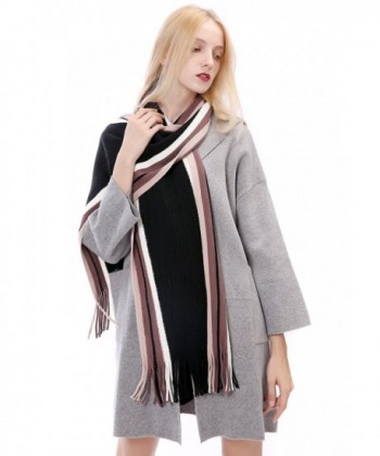 Vigeiya Wool Scarves Blanket Long Shawl Winter Warm Large For Women Scarf - Tassel Khaki - CN1866XQESR