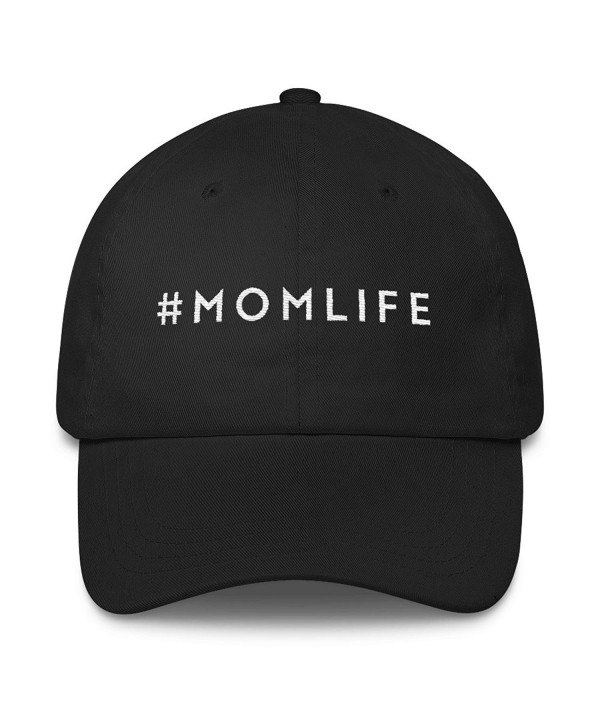 MOMLIFE Mom Life Hat Embroidered Dad Cap By MoodShop Stylish Perfect Gift for Moms - Black - CH17YKNMXMA