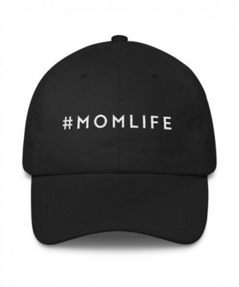 MOMLIFE Mom Life Hat Embroidered Dad Cap By MoodShop Stylish Perfect Gift for Moms - Black - CH17YKNMXMA