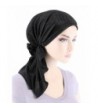 Turban Scarves Pre Tied Bandana Cancer - 01- Plisse Black (Plisse Satin) - CH183CIIS20