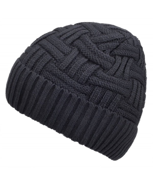 Spikerking Mens Winter Knitting Wool Warm Hat Daily Slouchy hats Beanie Skull Cap - Grey a - CG12O6IZS85