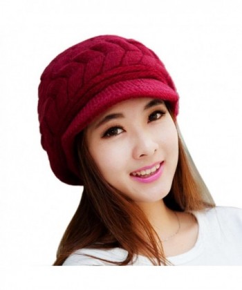 Orangesky Women Skullies Beanies Knitted Hats (Red) - Red - CI1299G1MLX