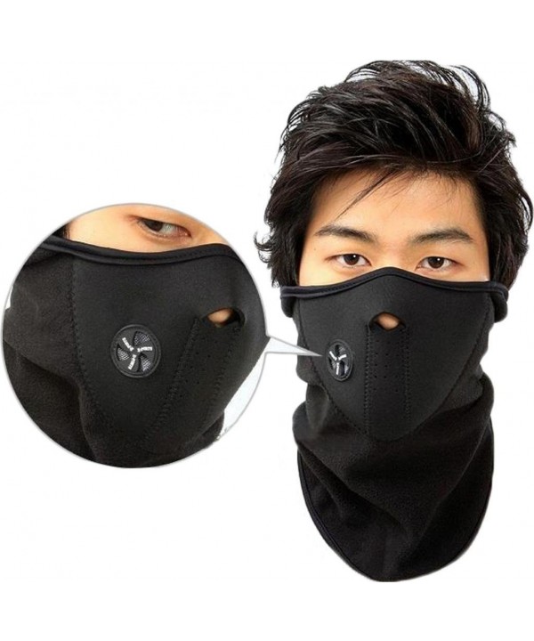 Andyshi Unisex Outdoor Sports Cycling Dustproof & Windproof Warm Half Face Ski Mask - Black - CS11RLDKBOV