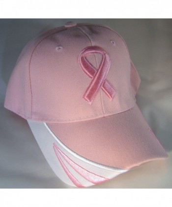 Breast Cancer Awareness Ribbon Baseball in Women's Baseball Caps
