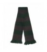 FLOSO Unisex House Style Knitted Winter Scarf With Fringe - Green/Gray - CI12BCE128D