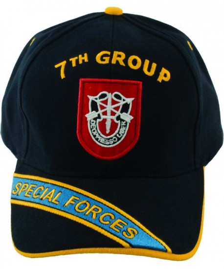 7th Special Forces Group Hat with SF Flash and Unit Crest with Embroidered Bill - C211WV03ER5