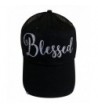 Silver Glitter Blessed Black Snap Back Baseball Cap Faith - CD12NUVNZL5