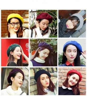 Yamer Classic Beret French Beanies in Women's Berets
