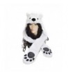 TopTie Ladies Kids Teens Babies Long Animal Hat- Bear- Polar Bear- Faux Fur - Polar Bear - CU11PI1EQN5