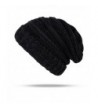 Supstar Trendy Warm Chunky Soft Stretch Cable Knit Hat Beanie Skully Winter Cap - Black+grey - C21885ME6AQ