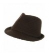 New Woven Wool Stingy Fedora Trilby Hat Cap Brown - C3112HJ9RFN