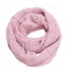 NEOSAN Warm Knit Crochet Soft Infinity Circle Loop Scarf For Women Solid Color - Crochet Light Pink - CW185KYITY3
