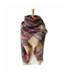 Womens Stylish Plaid Blanket Scarf - " Camel " - CI186SYWX8M