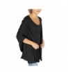 HappyLuxe Wayfarer Travel Wrap and Shawl- Cozy Travel Blanket- Built in Neck Warmer - Brushed Jet Black - CB1827HYLI9