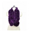 MEEFUR Women's Real Rex Rabbit Fur Winter Long Wraps - Purple - CZ12NEU8300