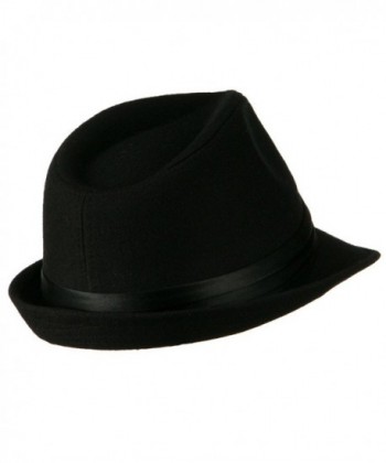 Fedora Pleated Satin Band Black