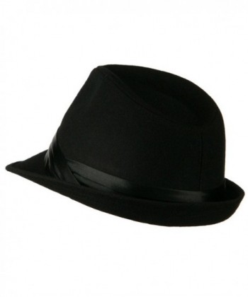 Fedora Pleated Satin Band Black in Men's Fedoras