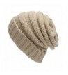 CANCA Knit Beanie Cap Warm Winter Skull Beanie Hat Perfect for Women & Men - Beige - CS1866E3S5K