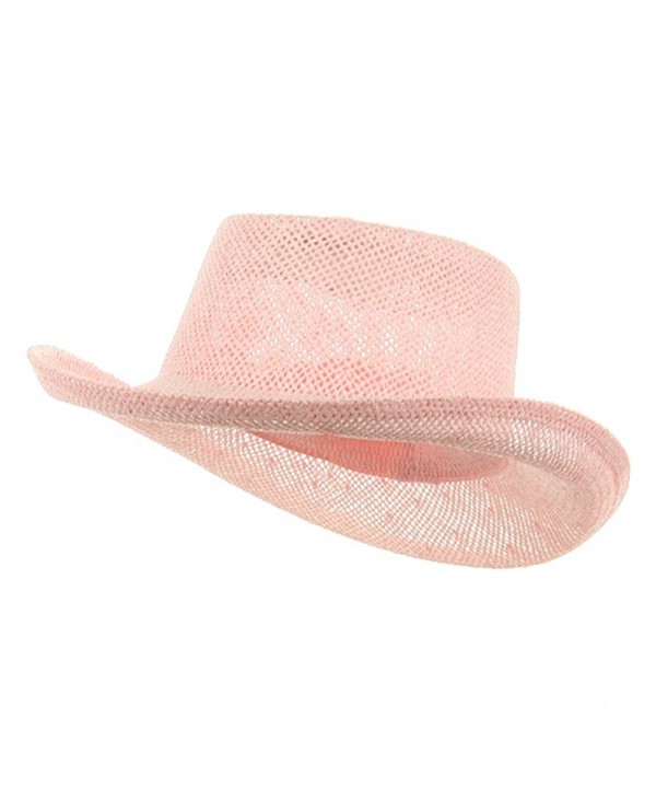 New Gambler Straw Hats - Pink - CB111GHZYFJ