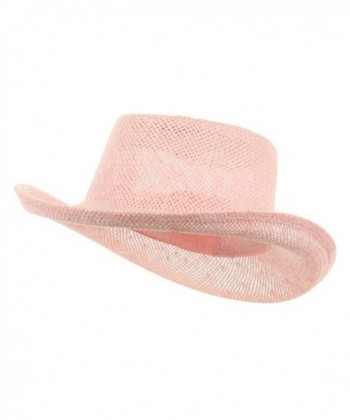 New Gambler Straw Hats - Pink - CB111GHZYFJ