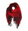 Sakkas Aubry dual colored ranunculus border soft Pashmina/ Shawl/ Wrap/ Stole - Red - CU124TLXJ6J