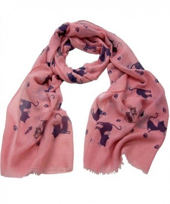 Cat Print Cotton Scarf CSJ-L- 36 - Pink - CW12CHGQ4AF