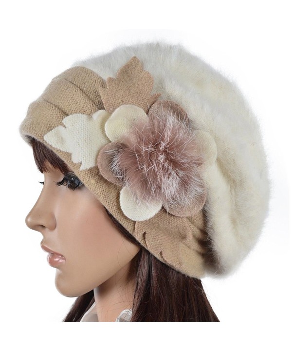 Wimdream Women's 100% Wool Cloche Hat For Winter C020 - Br022-cream - C7186X9W2WE