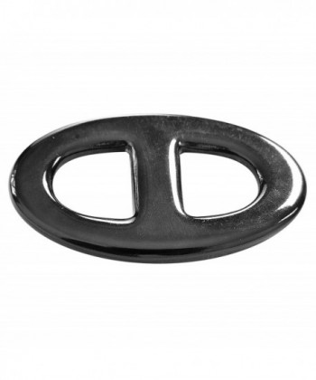 Mary Crafts Buffalo Horn Scarf Ring Oval Scarf Ring Handmade 2.17"x1.3" - Black - C1126QB4PKJ