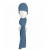 Ypser Winter Beanie Hat Scarf Set Warm Knit Skull Cap and Scarf for Men Women - Deep Blue - C2187EWAOKY