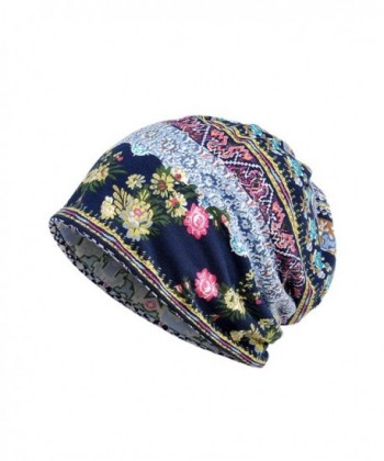Staron Unisex Cotton Scarf Hat Ruffle Cancer Beanie Collar Turban Head Wrap Cap - Blue - CZ188YH4ASN