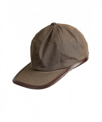 Oil Cloth & Leather Waterproof Baseball Cap - CB1149RTYLN