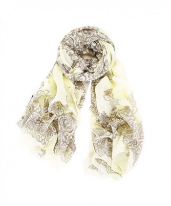 EAST 2 WEST Women's Fashion Soft Long Wrap Chiffon Scarf (Japan Import) - Yellow - CI11MYEPQJH