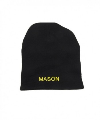 AES Masonic Letters Embroidered Beanie in Men's Skullies & Beanies