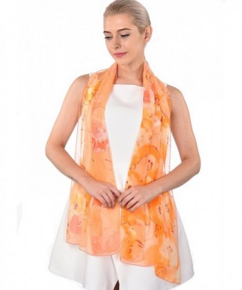 Ideal Women Evening Wedding Orange in Fashion Scarves