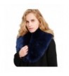 MissShorthair Women's Faux Fur Collar Shawl Neck Scarf Wrap for Winter Coat - 15 Navy Blue - C918607SMT3