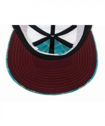 HOOey Turquoise Plaid Snap Adjustable in Men's Baseball Caps