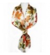 Imagine If... Silk Feel Scarf - Vibrant Autumn Leaves on Ivory - CD12JEKIEFB