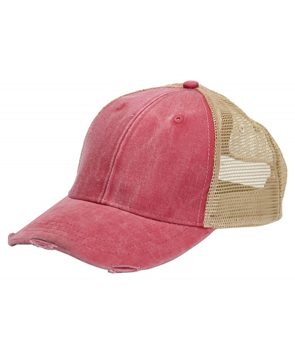 Adams OL102 - 6-Panel Pigment-Dyed Distressed Trucker Cap - CM11JLJ1LP1