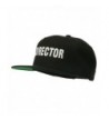 Director Embroidered Flat Bill Cap - Black - CD11V0OFV5L